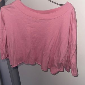 target pink cropped tee